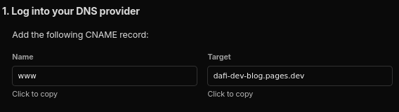 CNAME configuration cloudflare