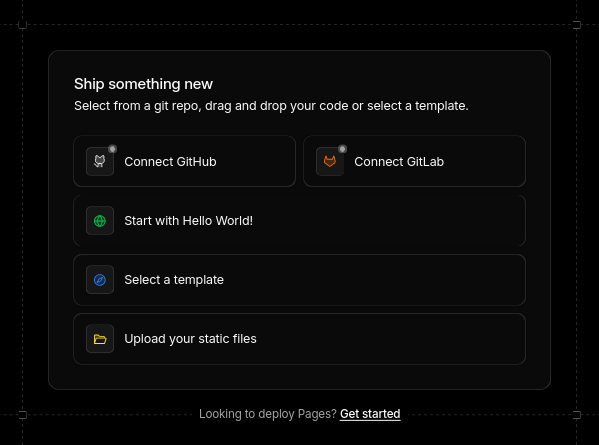 Create application popup